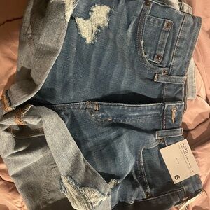 Light and dark wash shorts
